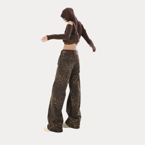 Leaopard printed jeans